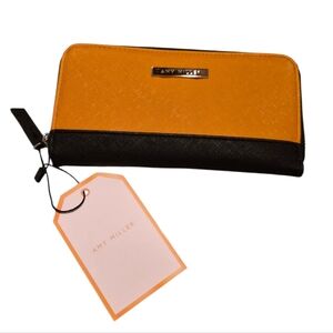 Amy Miller Zip-Around Wallet | Two-Tone | Card Organizer